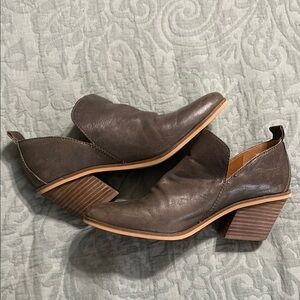 Lucky Brand Brown Leather Ankle Booties
